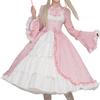 Sivrusn Gothic Lolita Sweet Medieval Flared Court Western Retro Stage Halloween M Dress, Lolita, Cosplay, Ladylike, Princess, Dress, Sleeves, Lace,