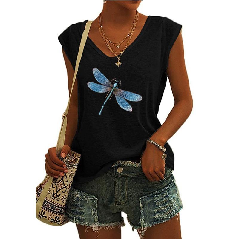 BITCED Women's Fashion Casual Sleeveless V-Neck Blouses & Shirts