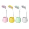 LED Desk Lamp with Pen Holder Small Dimmable Rechargeable Table Lamp with Flexible Gooseneck for Home Office Bedroom Desktop Nightstand