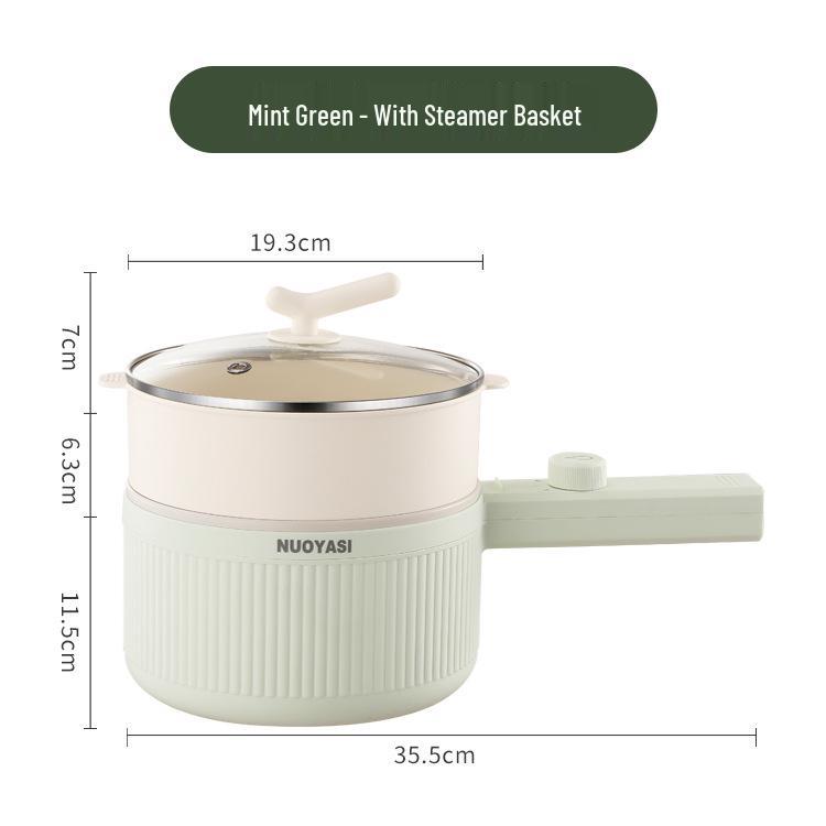 Smart Multifunctional Electric Cooker with Long Handle – Compact Dorm-Use Hot Pot for Steaming and Cooking