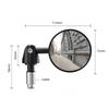 Extended Handlebar Rearview Mirror for Motorcycle Wide View Blind Spot Safety