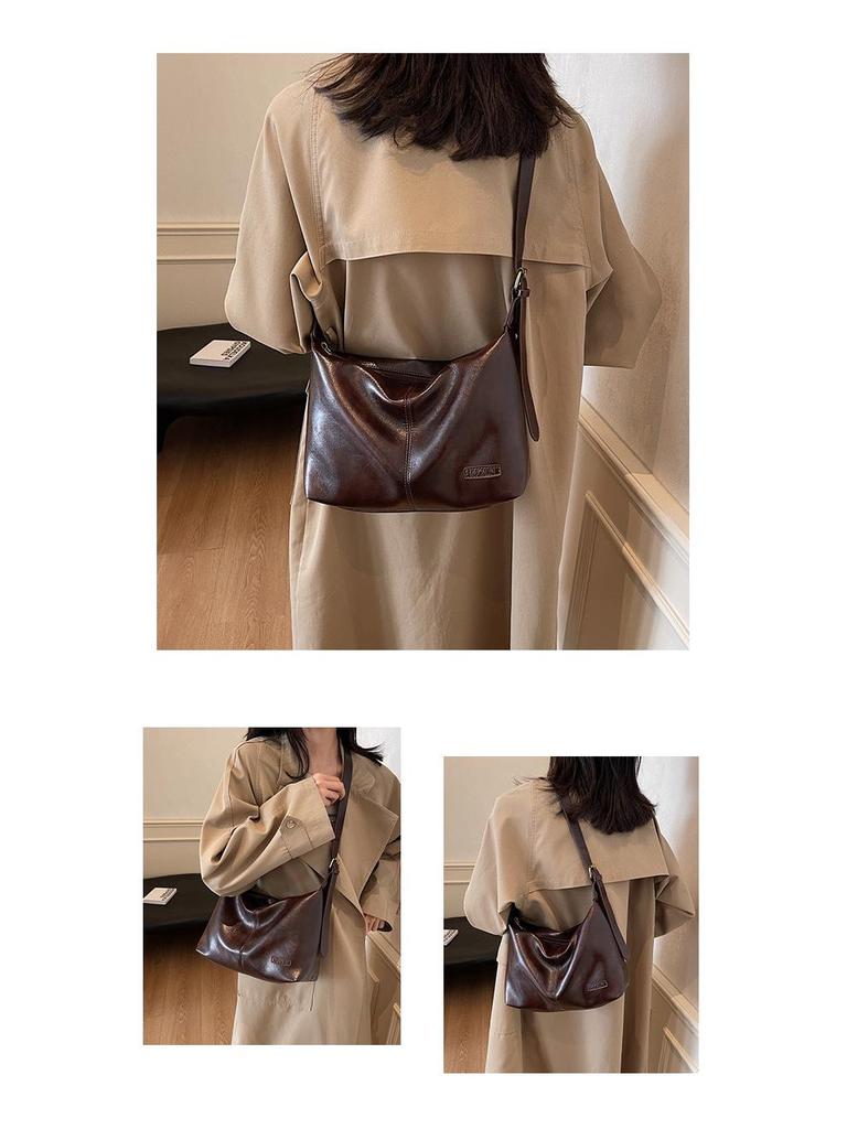 Women's Retro Versatile Large-Capacity Crossbody Tote Bag