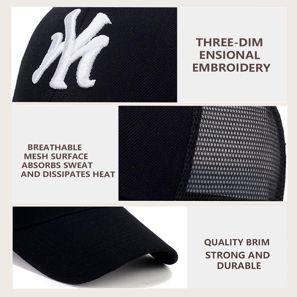 Șapcă de baseball din tifon de vară cu broderie de litere, șapcă la modă, șapcă cu cozoroc pentru exterior, modă pentru bărbați și femei, stil stradal, pălărie de soare