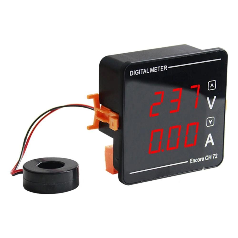 Dual Display Digital Voltage Current Meter Voltage Frequency Tester  Electrical Monitoring