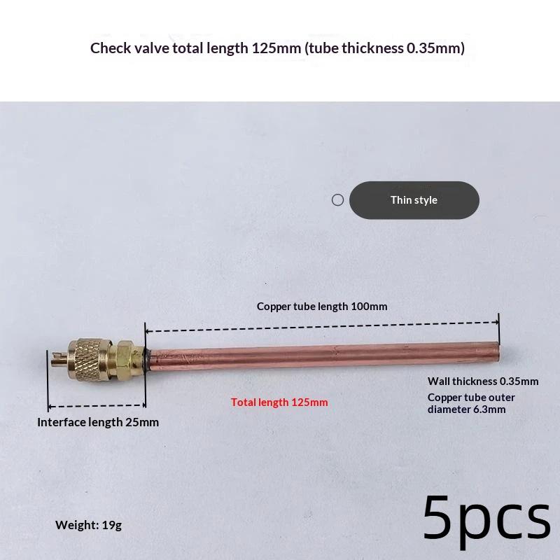 5Pcs 3.4Mpa Copper Air Conditioner Refrigeration Valves Durable HVAC Accessory for Residential Commercial Cooling System Repair