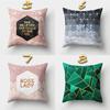 Nordic Marble Car Waist Pillow Sofa Pillow Case Velvet Cloth Printing Creative Home Office Pillow