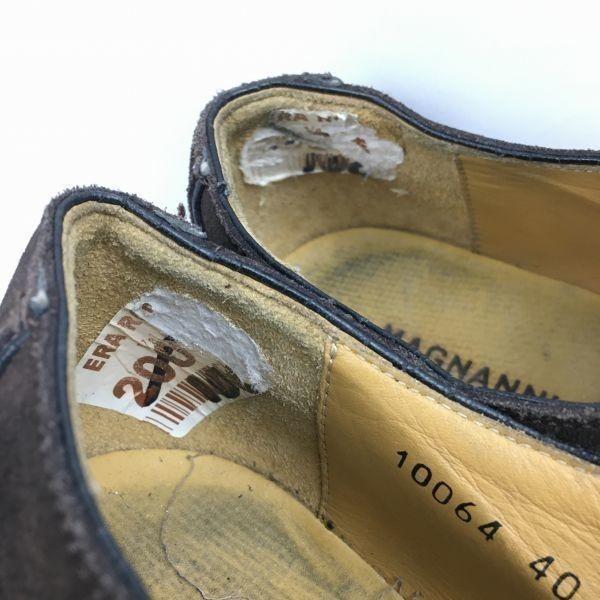 MAGNANNI Wildleder Doppel-Monk-Strap Business-Schuhe Größe 40 25,0 Herren(GEBRAUCHT)