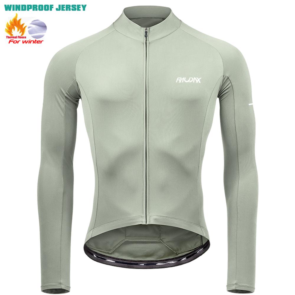 Raudax Winter Mountain Bike Jersey Ropa De Hombre Thermal Fleece Keep Warm Road Bike Sportswear 2026 Winter Velvet Warm Cycling Clothing Suit Set