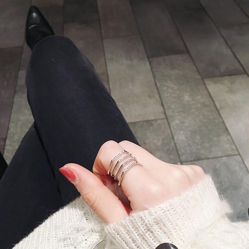 Multi Layer Open Ring New Fashion Jewelry Adjustable Rings For Women Lady Valentine 'S Day Gifts Bijoux