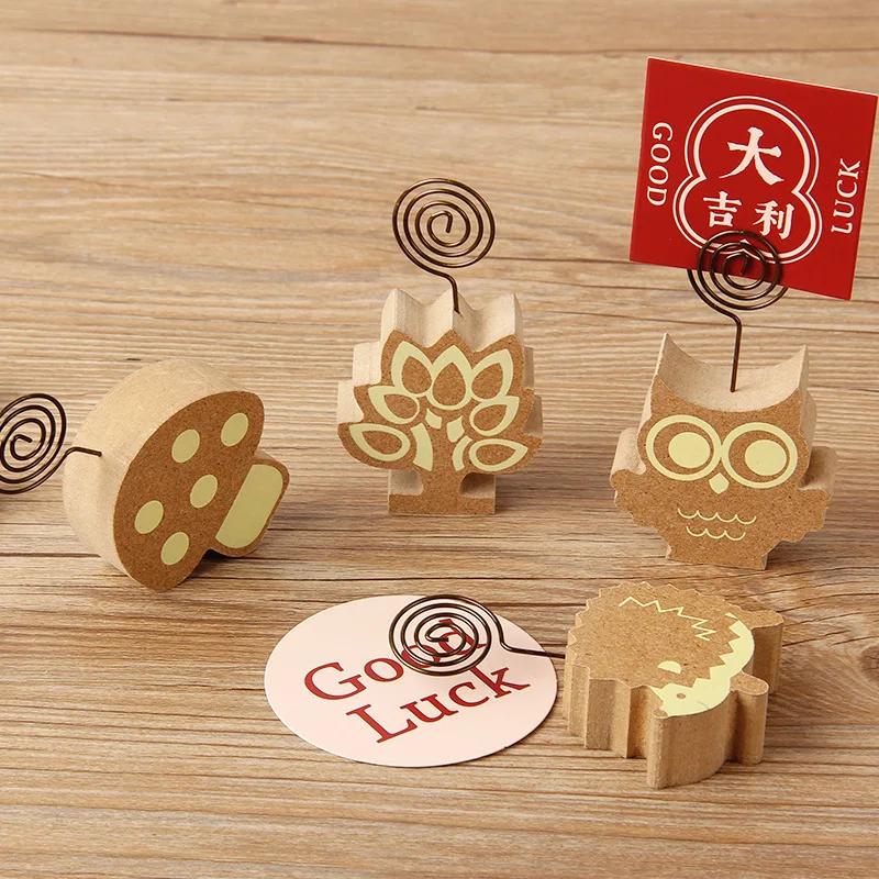 Cute Wooden Owl, Hedgehog, Animal Message Holder, Note Holder, Photo Holder, Big Tree Mushroom  Business Card Holder
