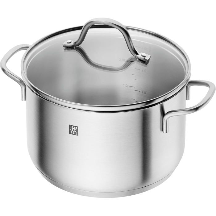 Batterie de cuisine - zwilling - flow - 5 pièces - acier inoxydable - compatible induction