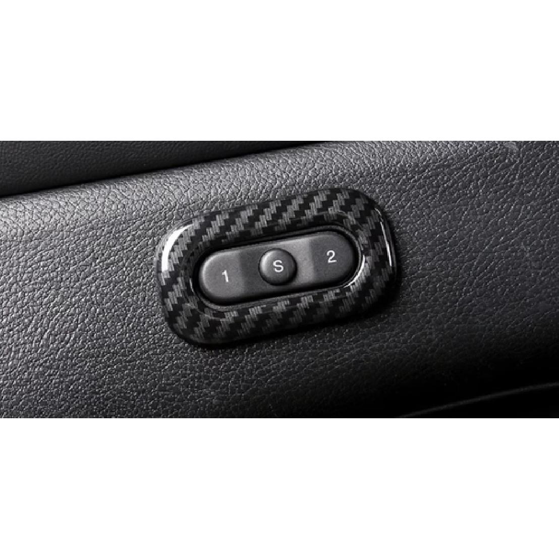Seat Adjust Button Lid Cover Trim For 2014- Jeep Grand Cherokee Carbon Fiber