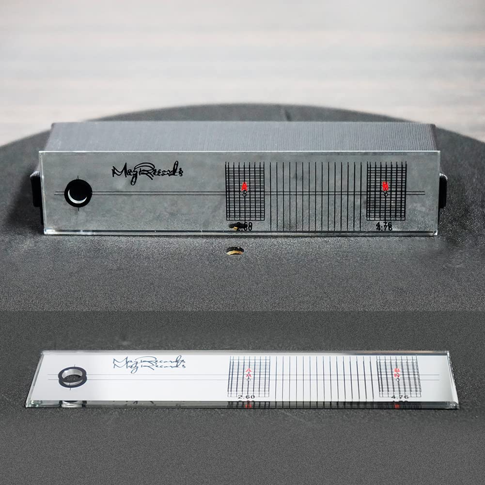 MayRecords LP Record Cartridge with Acrylic Azimuth Compensation Angle Adjustment Alignment Proto Overhang Cleaning Cloth and Storage Case Included