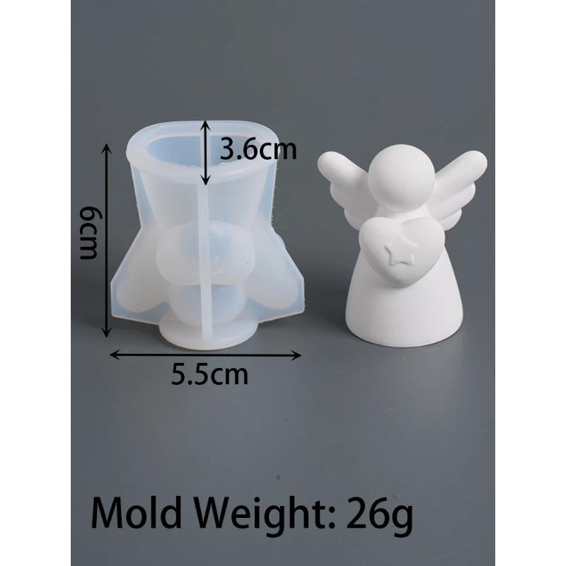 

Сердце Крылья Ангел Силиконовая Форма для Ароматической Свечи DIY Скульптура Девушки Гипс Домашний Декор Ручная Работа Человеческая Смола Форма для Подарков на День Рождения