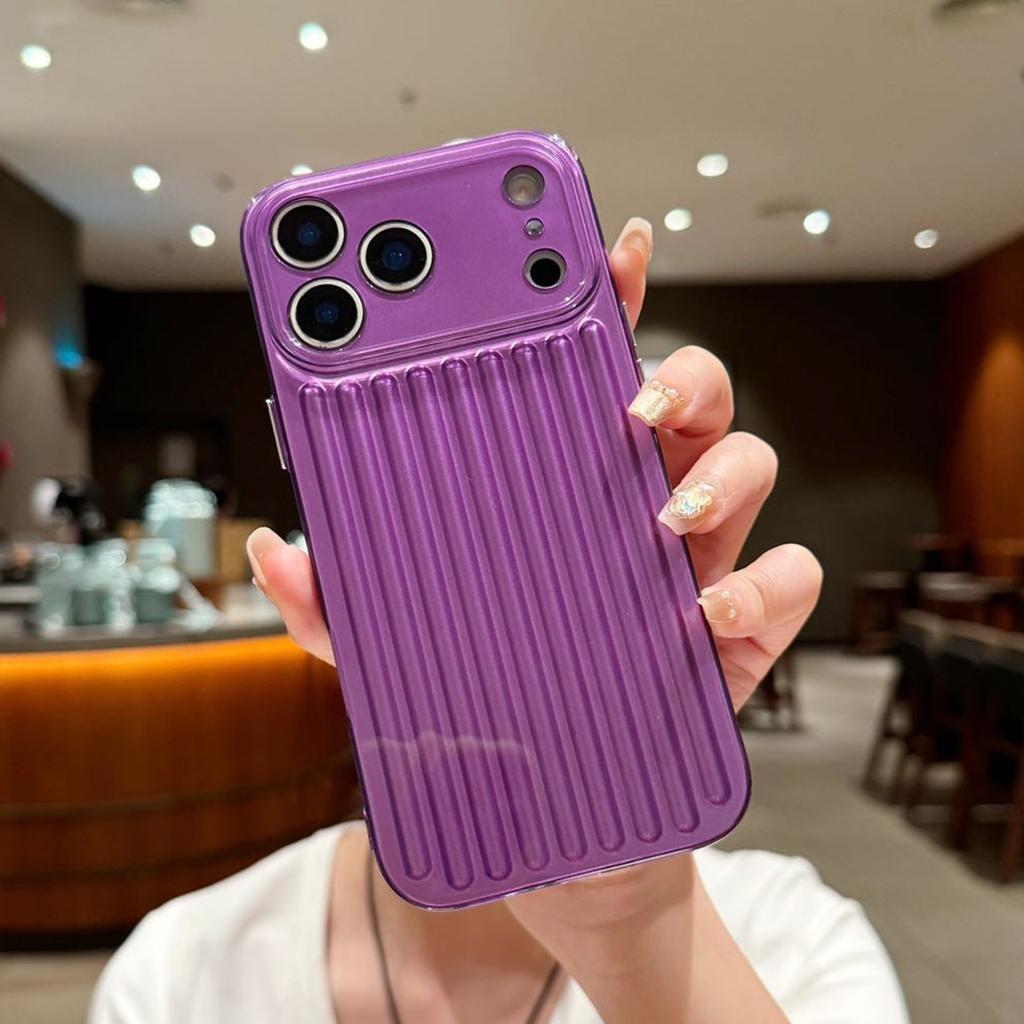 Fine Hole Vertical Pattern Light Column Shell for Apple 17PROMAX Mobile Phone Case Cooling Air Bag Anti-fall Shell Couple Mobile Phone Case