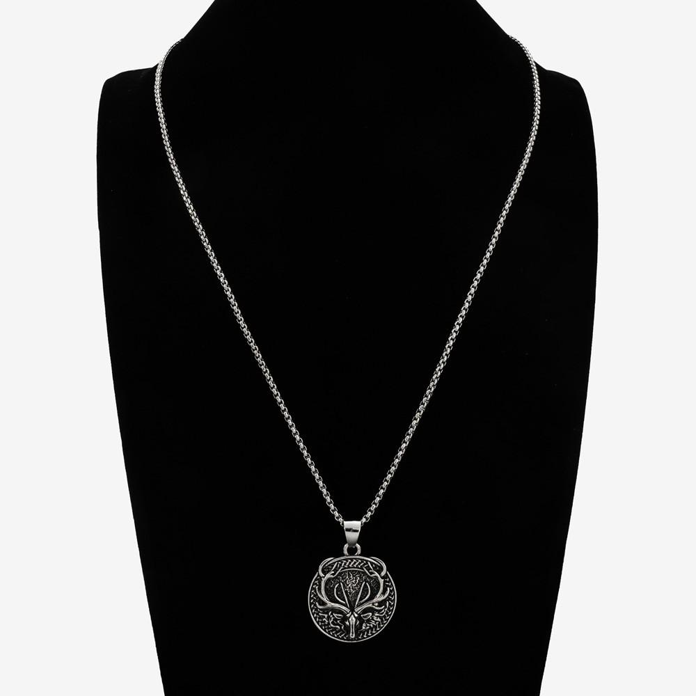 New Elk Animal Pendant Hip Hop Retro Trendy Pendant Necklace