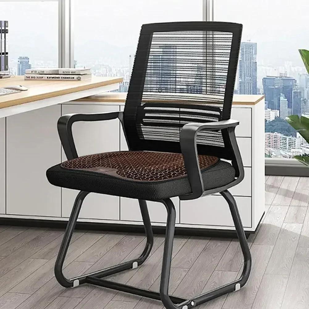 Car Seat Cushion Summer Lumbar Support Honeycomb Gel Ice Thread Seat Backrest Ventilation Breathable Car Cushion Accessories