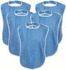 1pcs Adjustable High-End Adult Bib for Elderly and Disabled - Thick Flannel Cloth Protective Cover - Machine Washable - Blue