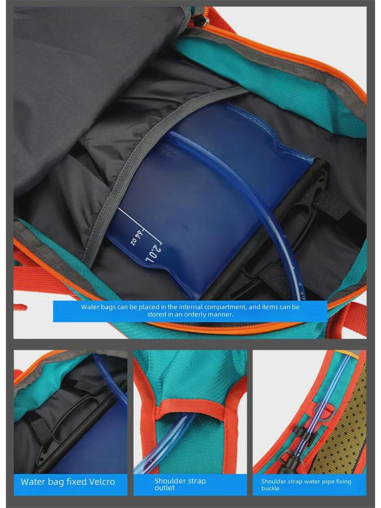 Voděodolný cyklistický cestovní batoh s velkou kapacitou 2024 - odolný polyester pro venkovní sporty