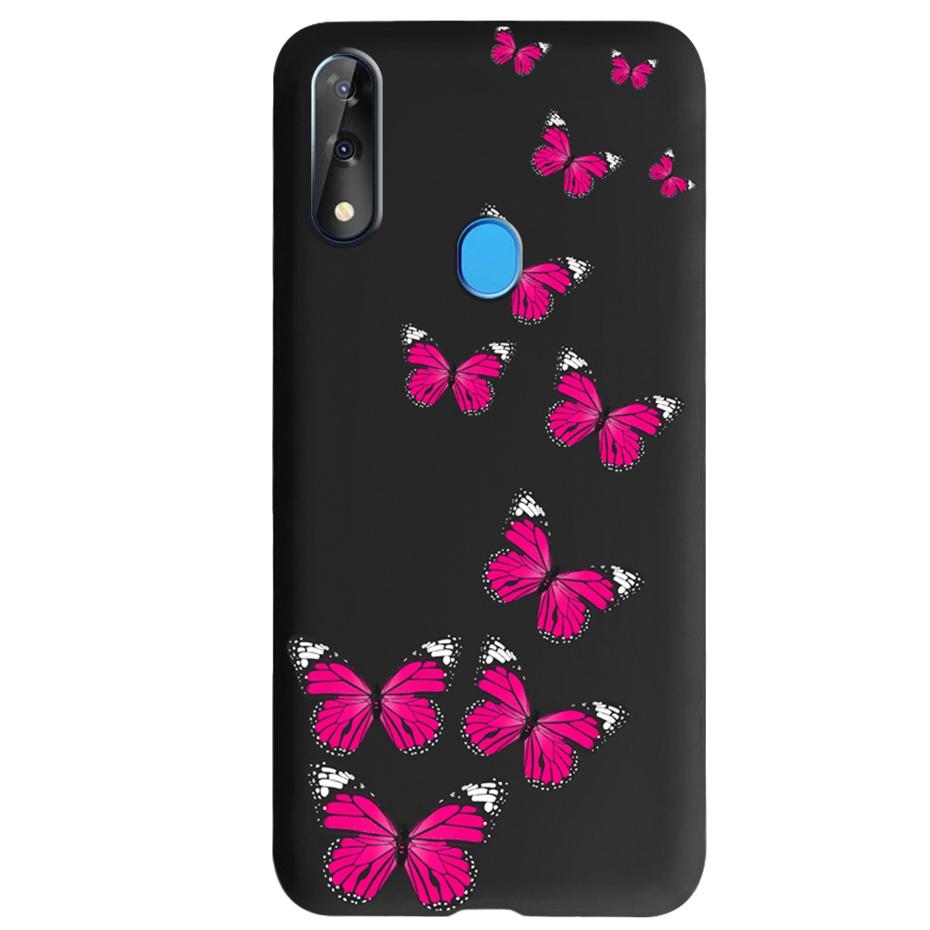 Etui do ZTE Blade V10 Modny Wzór Kwiatowy Serce Etui na Telefon do ZTE Blade V10 Vita V 10 Czarne Silikonowe Miękkie TPU Zderzak