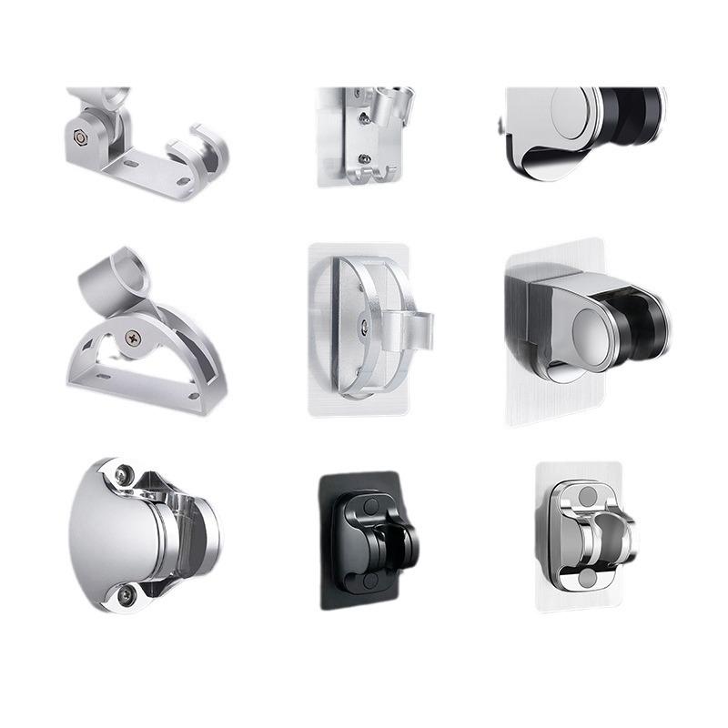 Universal No-Drill Shower Bracket: Handheld Spray Hose Rack with Fixed Exposed Mount