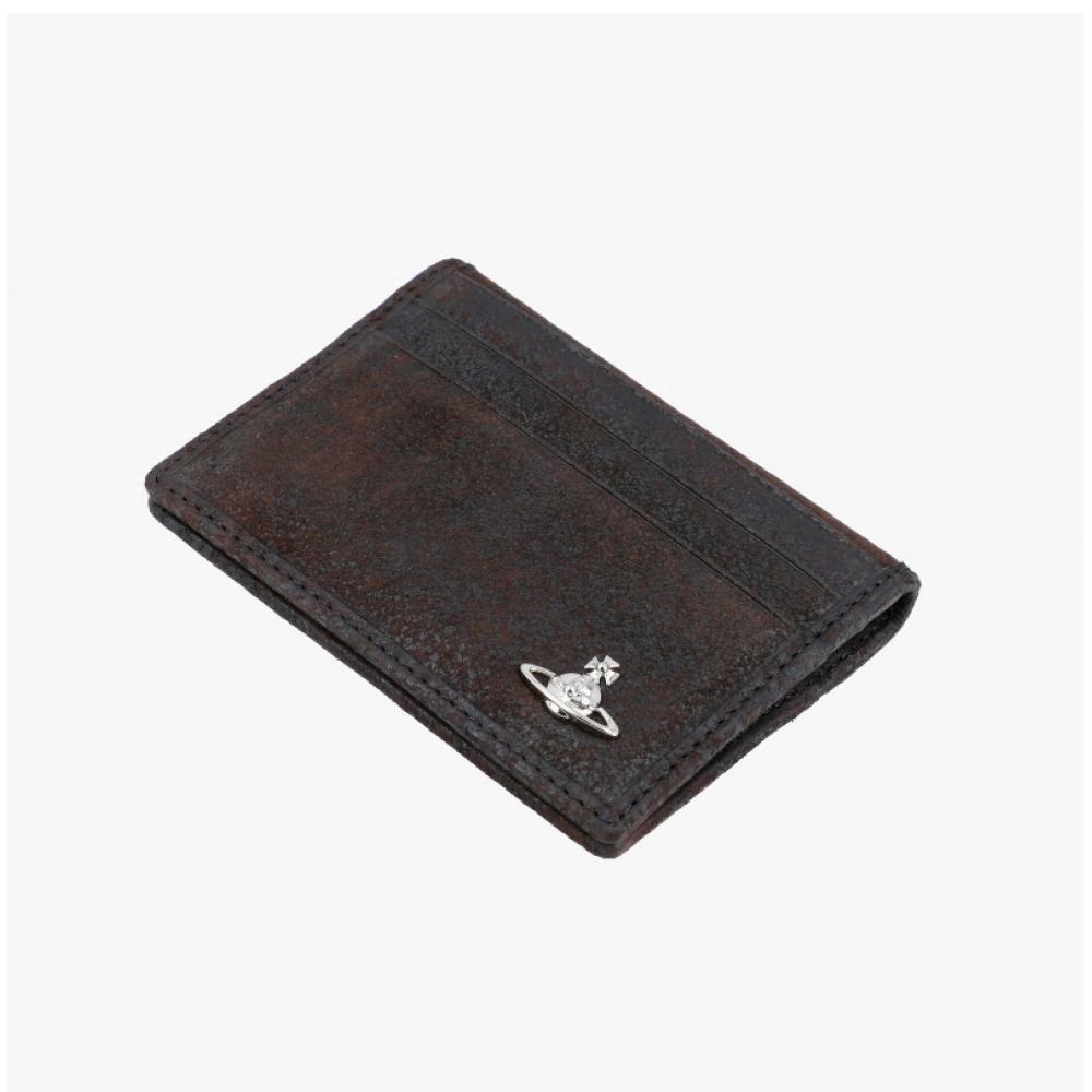 Vivienne Westwood Vintage Suede Card Wallet L00bk D402