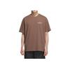 adidas Gfx Short Sleeve T-Shirt Comfortable Versatile Fashion Soft Solid Color Letter Short Sleeve T-Shirt Men Tops Brown KF0125