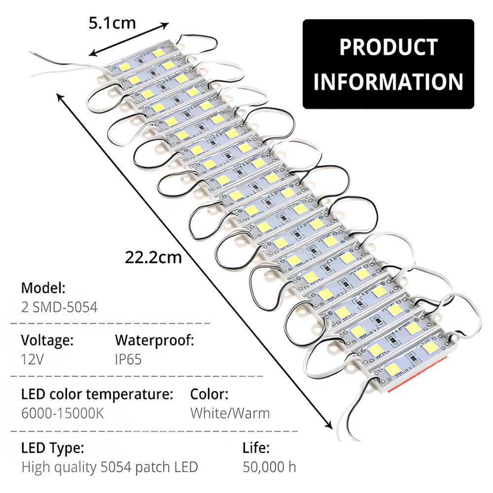 Mini LED TV Lampă Modul DC 12V 5054 3609 2LED Module Impermeabil Pentru Iluminare de fundal Publicitate Decorare Lumină Design luminos