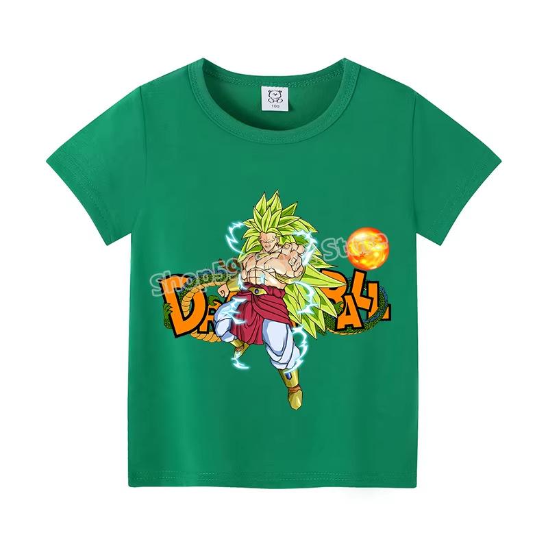 Colorful Dragon Ball Sun T-shirt: Harajuku Style Short Sleeve for Kids