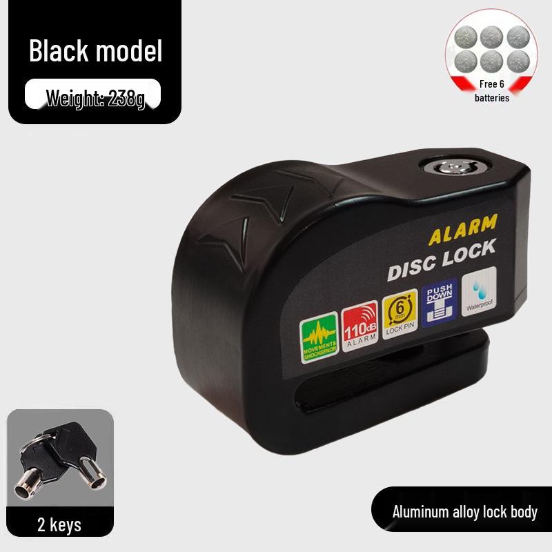 

Універсальний протиугінний замок дискового гальма для автомобілів, мотоциклів та велосипедів з сигналізацією