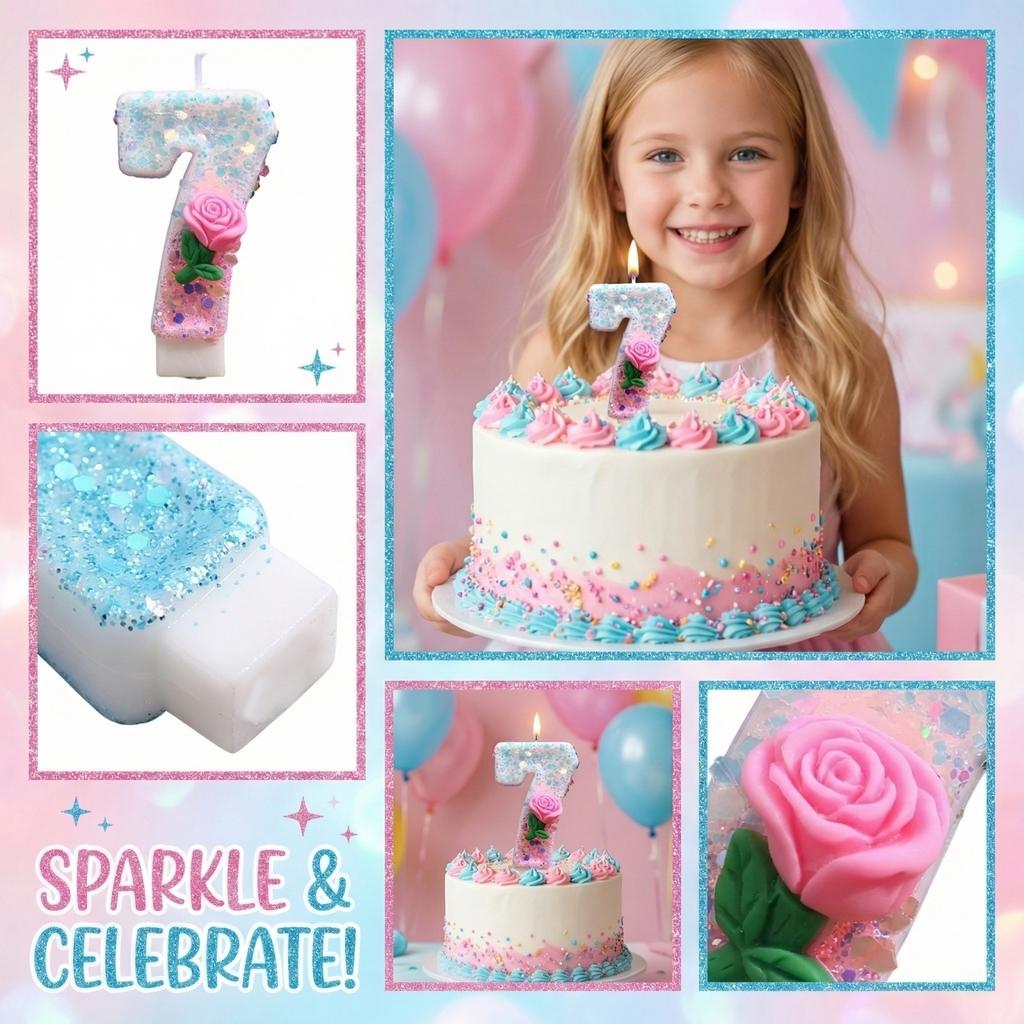 Fashion Cartoon Creative Birthday Candles Party Digital Candles