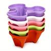 1PC Stackable Plastic Flower Pot Planter Plant Vase Holder Nursery Pots 5 Colors Home Garden Balcony Decoration