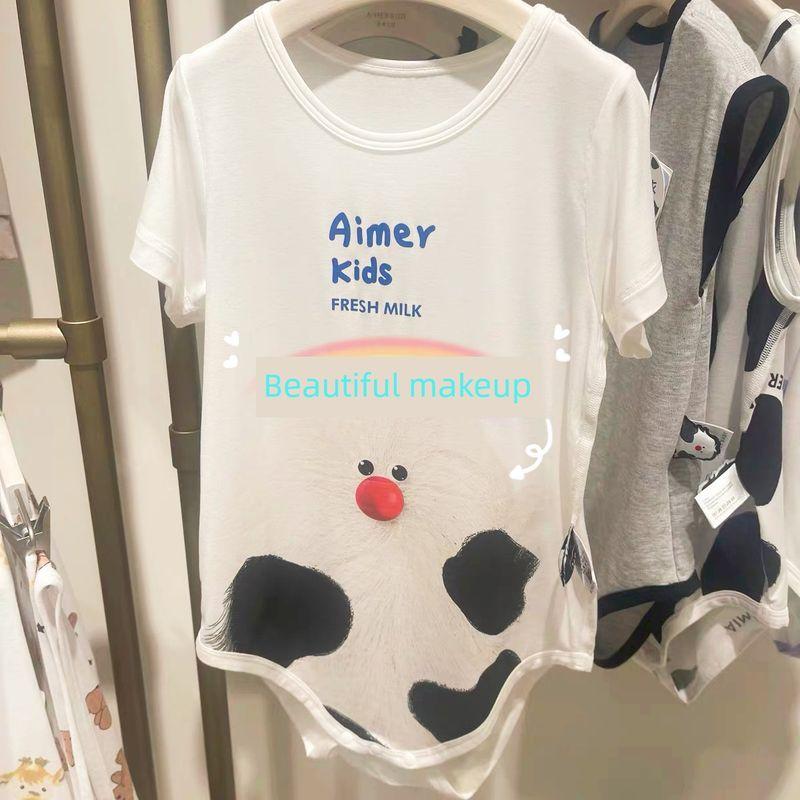 Aimer Kids 25 Spring/Summer New Ice Milk Skin Baby Short-Sleeve Legless Romper Ab345G852 White Ih0 59 cm