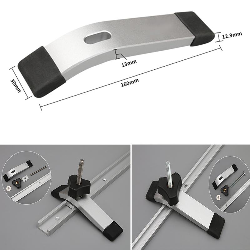 Quick Acting T-Track Hold Down Clamp with T Bolts Silder Aluminum Alloy Woodworking Clamps for Routers Drill Presses Table Saw