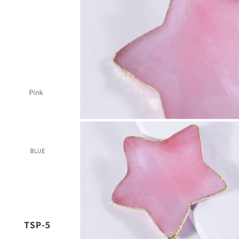 Nail Art Palette Cosmetic Color Mixing Pigment Plate Star Love Fruit Shape Resin Piece Polish Holder