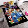 Mega Man vs Proto Man Anime Print Area Rug Non Slip Soft Floor Mat For Kids Bedroom Living Room Decor