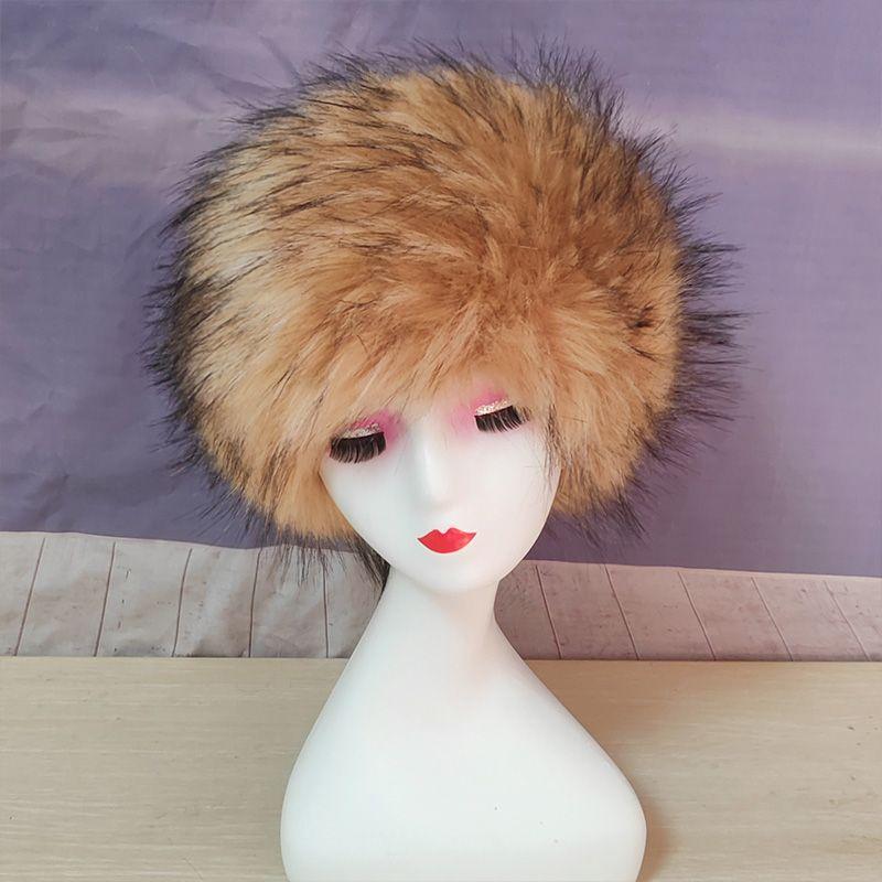 Fall and Winter Fur-like Fur Hat Empty Top Hair Accessory Ring Thickenedheattechpopular Photo Hat