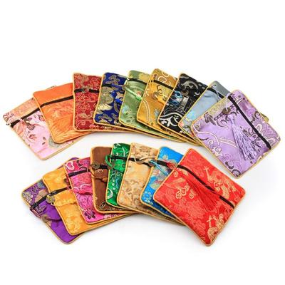 Blessing Bag Jewelry Storage Bag Chinese Style Coin Purse Silk Jewelry Organizer Brocade Pouch