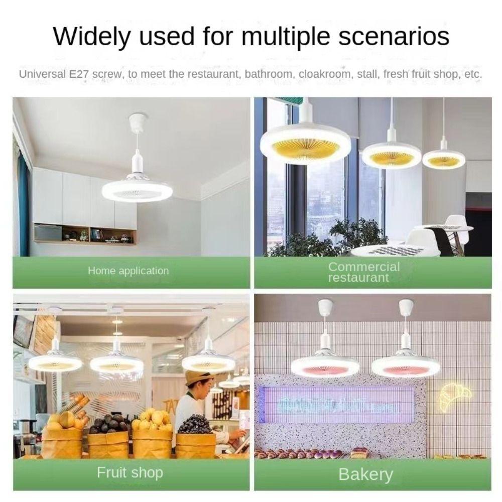 360-Degree Rotation E27 Fan Lamp Adjustable 2 in 1 LED Light Ceiling Fan E27 Fan Light  Bedroom
