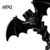 Halloween Bat Candle HolderGothic Tealight Holder Devil Holder, Gothic Winged Candlestick with Tabletop Ornament Red Eyes, Matte Black Sticks