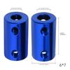 Aluminum Alloy Blue 25mm 1 Inch Rigid Coupling Set for 3D Printer RC Robot Car Model DIY Encoder with Screws Hex Wrench