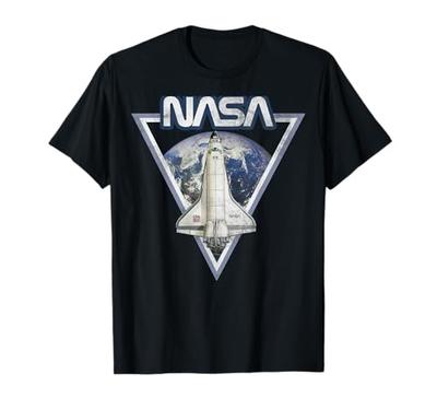 NASA Dreieck Erde Logo Space Shuttle Flug T-Shirt