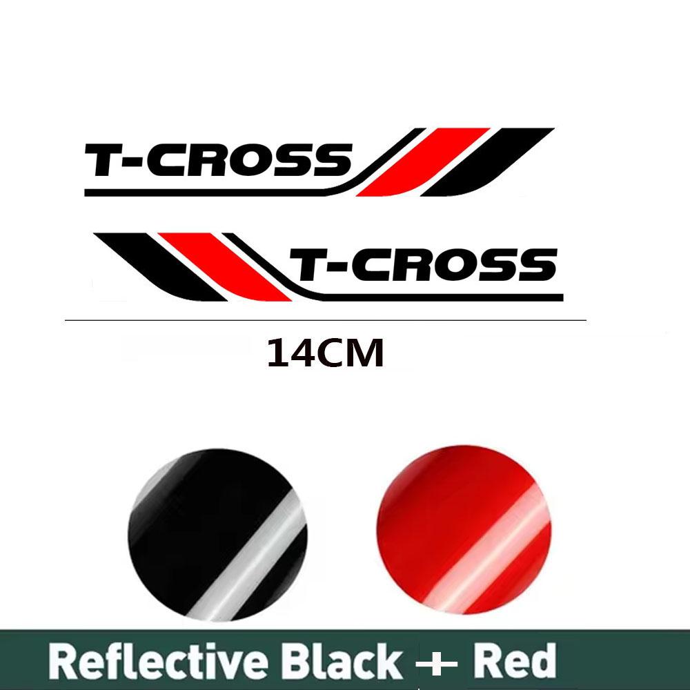 czx52x Reflective Car Rearview Mirror Sticker For Volkswagen VW T-ROC T-CROSS