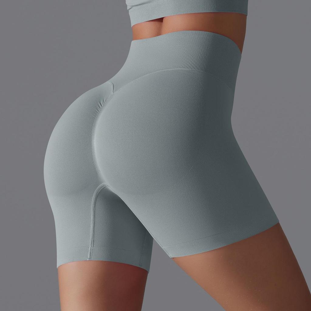 "Bezszwowe spodenki do jogi z wysokim stanem - Brzoskwiniowe Lift Fit"