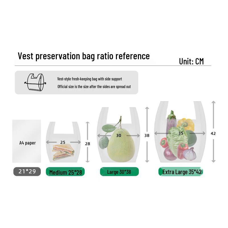Glad Food Grade Vest-Style Fresh-keeping Bags, Large, 180 Count