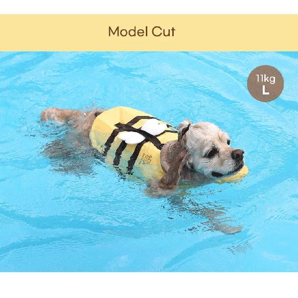 Summer Little Bee Hunde-Badeanzug, wasserdicht, für Welpen, Schwimmweste, atmungsaktive Hundekleidung, Geschirr, Schwimmsicherheit für Hunde, Haustierbedarf