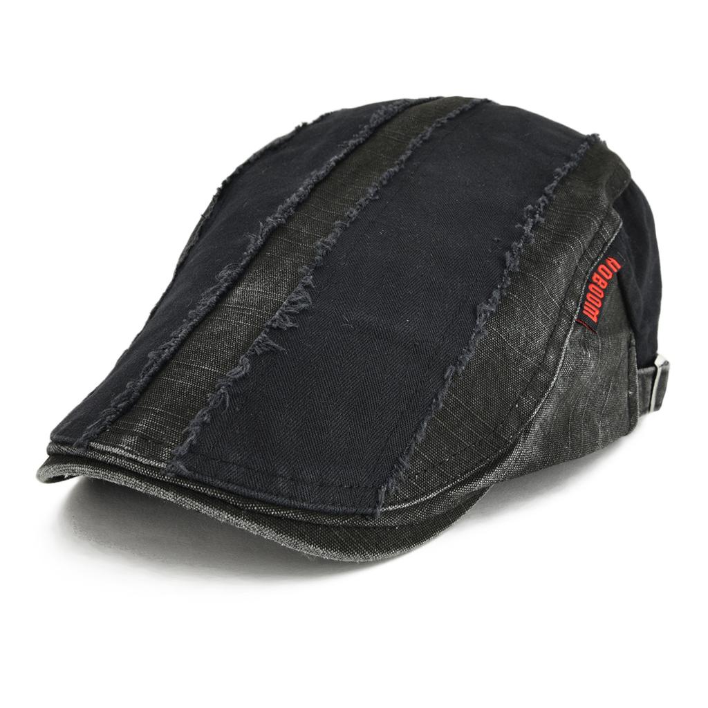 VOBOOM Gorra Plana de Algodón Verano Hombres Gorras Ivy Gorra de Conductor Ajustable Newsboy Gorros de Panadero Boina Retro Masculina Sombrero de Sol para Exteriores