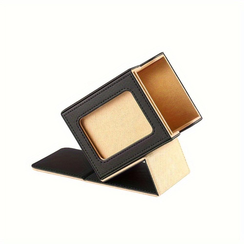 

Коробка для хранения торговых карт из ПУ кожи, витрина, коробка для колоды карт, настольные принадлежности для хранения black yellow