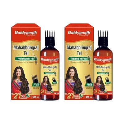 AYURVED Mahabhringraj Ayurvedic Hair Oil 100 Ml X Pack of 2 Pure Herbal Hair Nourishment Chemical Free Fragrance Free Fragranc