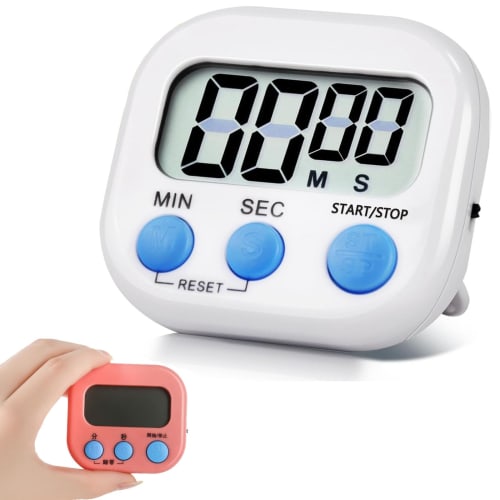 RuiMi Multifunctional Electronic Digital Kitchen Timer with Magnet, Up to 99 Minutes 59 Seconds, Learning Timer, Large LCD Display, Loud Sound, Large